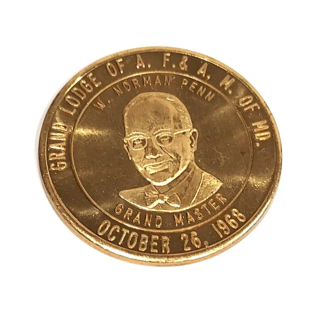 MasonicCoin - Bonnie Blink Corn Husking Penny 1968 MARYLAND